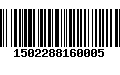 Código de Barras 1502288160005