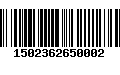 Código de Barras 1502362650002