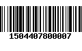 Código de Barras 1504407800007