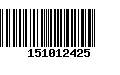 Código de Barras 151012425