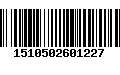 Código de Barras 1510502601227