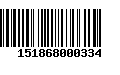 Código de Barras 151868000334