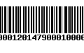 Código de Barras 153000000120147900010000710012