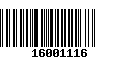 Código de Barras 16001116