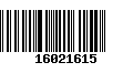 Código de Barras 16021615