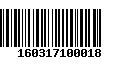 Código de Barras 160317100018