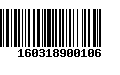 Código de Barras 160318900106