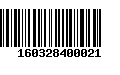 Código de Barras 160328400021