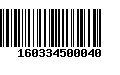 Código de Barras 160334500040