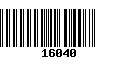 Código de Barras 16040