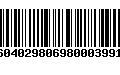 Código de Barras 16040298069800039917