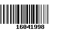 Código de Barras 16041998