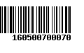 Código de Barras 160500700070