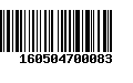 Código de Barras 160504700083