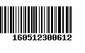 Código de Barras 160512300612