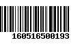 Código de Barras 160516500193