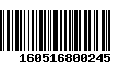 Código de Barras 160516800245