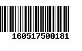 Código de Barras 160517500181