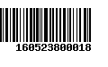 Código de Barras 160523800018