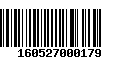 Código de Barras 160527000179