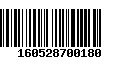 Código de Barras 160528700180