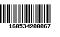 Código de Barras 160534200067