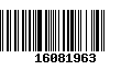 Código de Barras 16081963