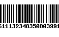 Código de Barras 16111323483500039916