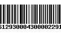 Código de Barras 16129300043000022913