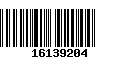 Código de Barras 16139204