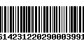 Código de Barras 16142312202900039917