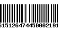 Código de Barras 16151264744500021917