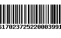 Código de Barras 16170237252200039912