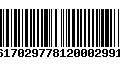 Código de Barras 16170297781200029910