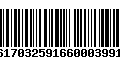 Código de Barras 16170325916600039913