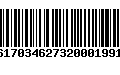 Código de Barras 16170346273200019916