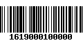 Código de Barras 1619000100000