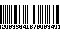 Código de Barras 16200336418700034916