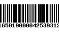 Código de Barras 165019000042539312