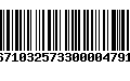 Código de Barras 16710325733000047915