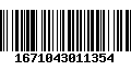 Código de Barras 1671043011354