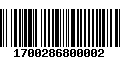 Código de Barras 1700286800002