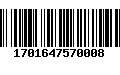 Código de Barras 1701647570008