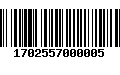 Código de Barras 1702557000005