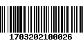 Código de Barras 1703202100026