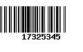 Código de Barras 17325345