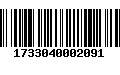 Código de Barras 1733040002091