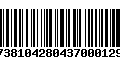 Código de Barras 17381042804370001299