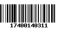 Código de Barras 17400140311