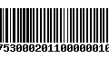 Código de Barras 17530002011000000100